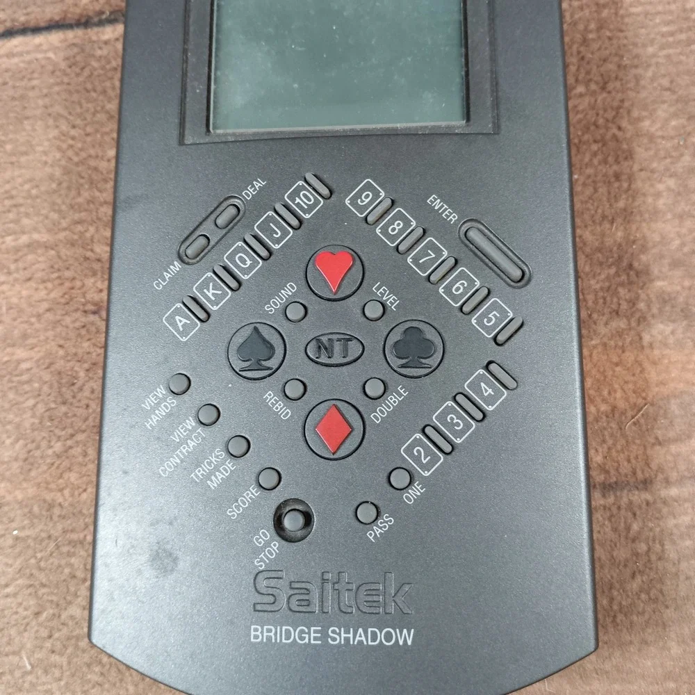 Saitek Bridge Shadow Electronic Game Handheld Bidding AS IS‎ FOR PARTS